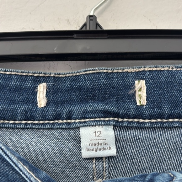 Womens Bohemian Wide Leg Embroidered Trim Jeans Size 12 - Picture 3 of 4